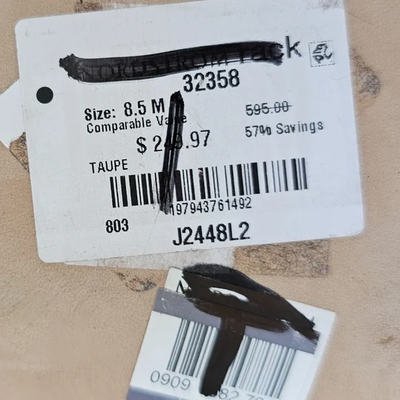 Vero Cuoio Women's Brown Boots 8.5 M Suede Tan NWT Heeled‎ - Picture 12 of 12